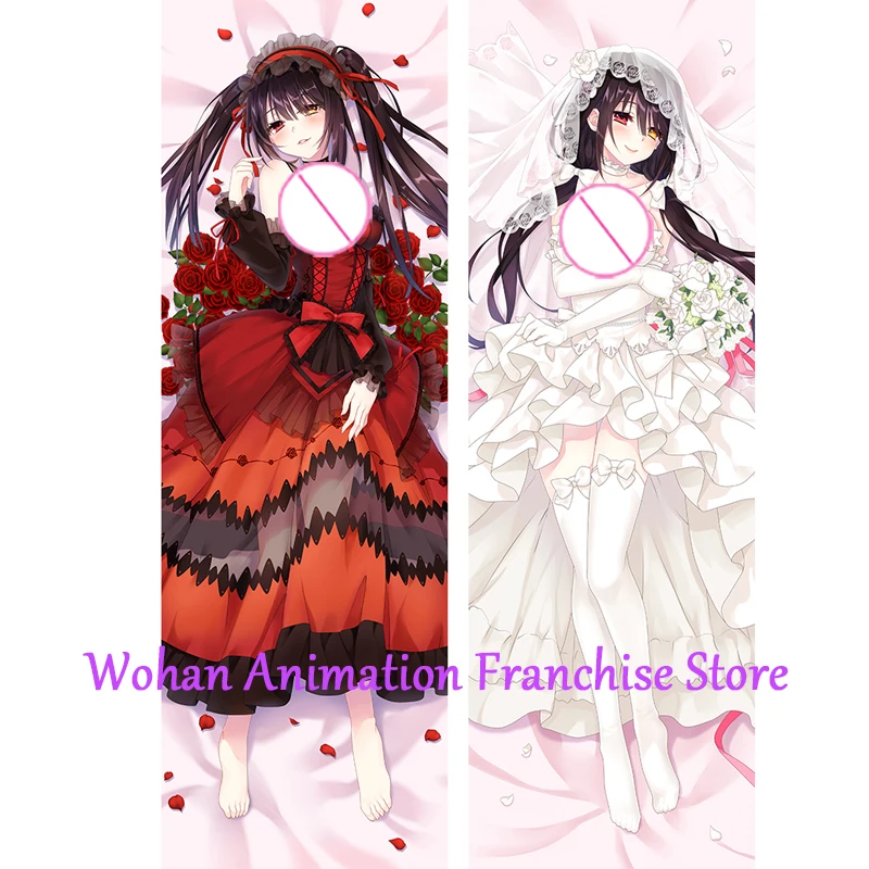 Dakimakura Anime Pillow Case Tokisaki Pillow Cover Halloween Christmas Decoration 2023