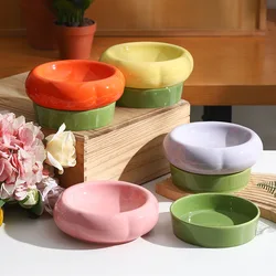 Cat Bowl Cute Ceramic Bow Drinking Feeder Bowl Anti Tipping Dog Pet Products