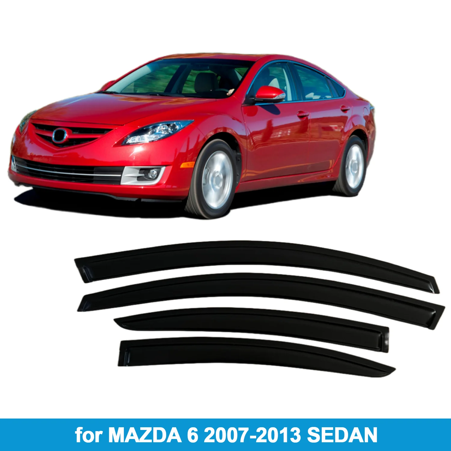 

Оконный козырек для MAZDA 6 2007-2013 SEDAN, защита от дождя, боковой дефлектор, защита от атмосферных воздействий, лента для наружного крепления