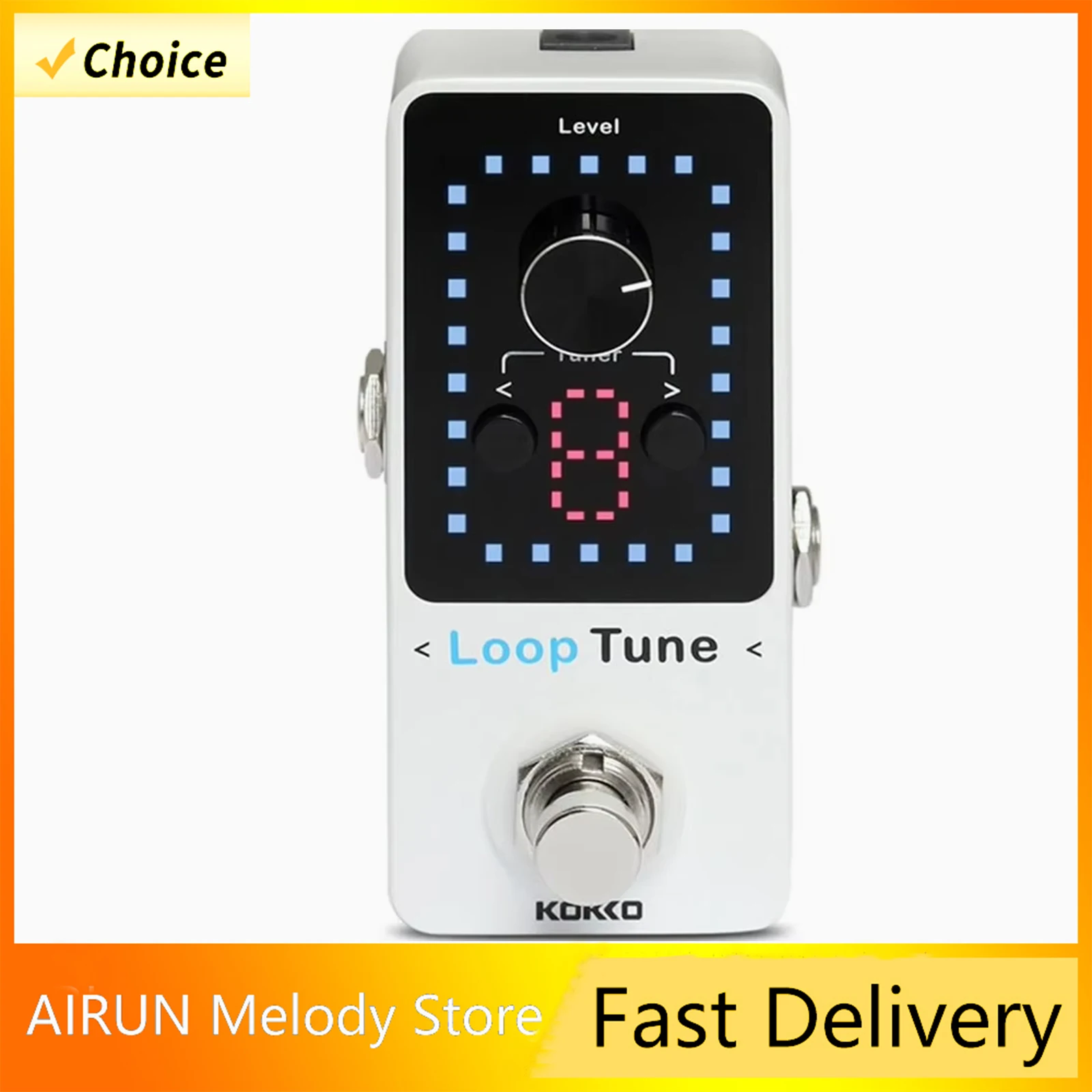 

Электрогитарная педаль эффектов KOKKO FLP-2T Loop со встроенным тюнером, мини-педаль, True Bypass, запчасти и аксессуары для электрогитары