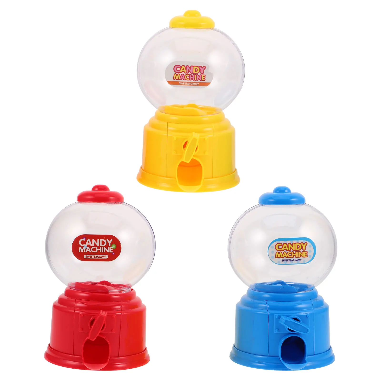 

3pcs Mini Candy Machine Cute Toy Gumball Dispenser Box for Friends Party Favor Portable Desktop Holder Sweet Treats