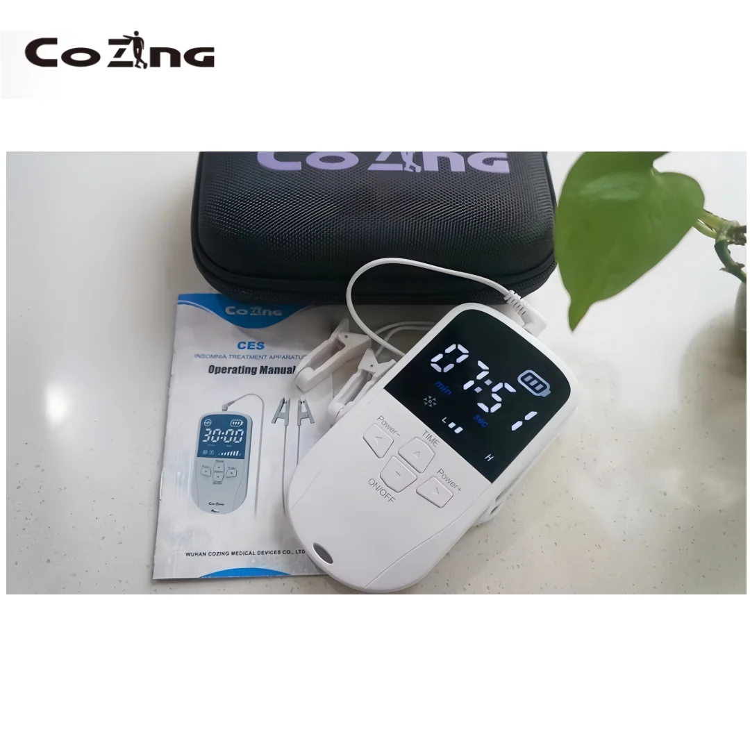 Smart CES Brain Electronic Therapy Stimulator Ear Clip Electrode Massager Home Use for Chronic Insomnia Cure Sleep Improvement