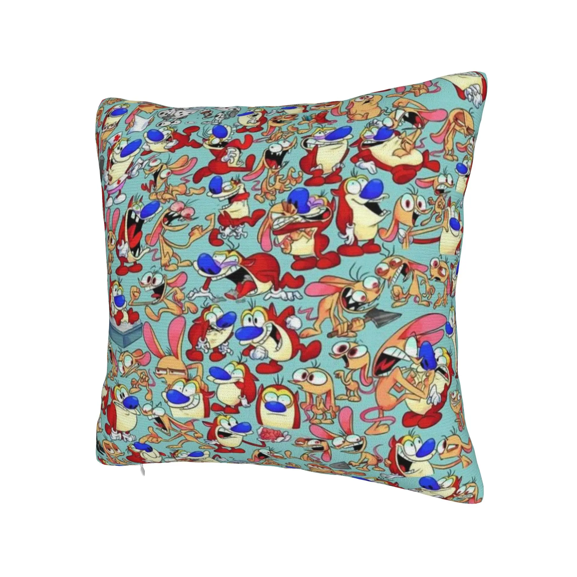 The Ren & Stimpy Show Cartoon Pillow Covers Merch Soft Cushion Cover Decor  Pillow Case Cover Home Multi Size