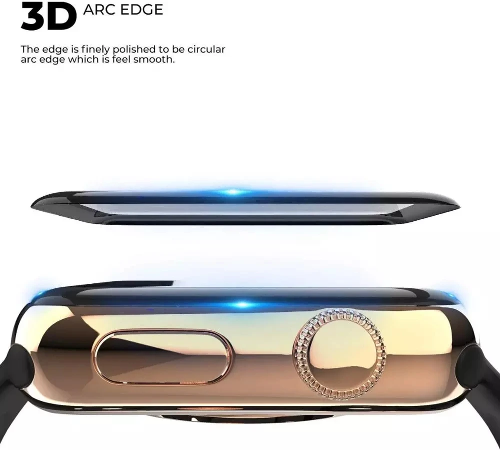 Soft Glass For Apple Watch 9 8 7 se 6 Full Screen Protector 44mm 45mm 41mm 38mm 42mm for iWatch series ultra 2 49mm Accessories