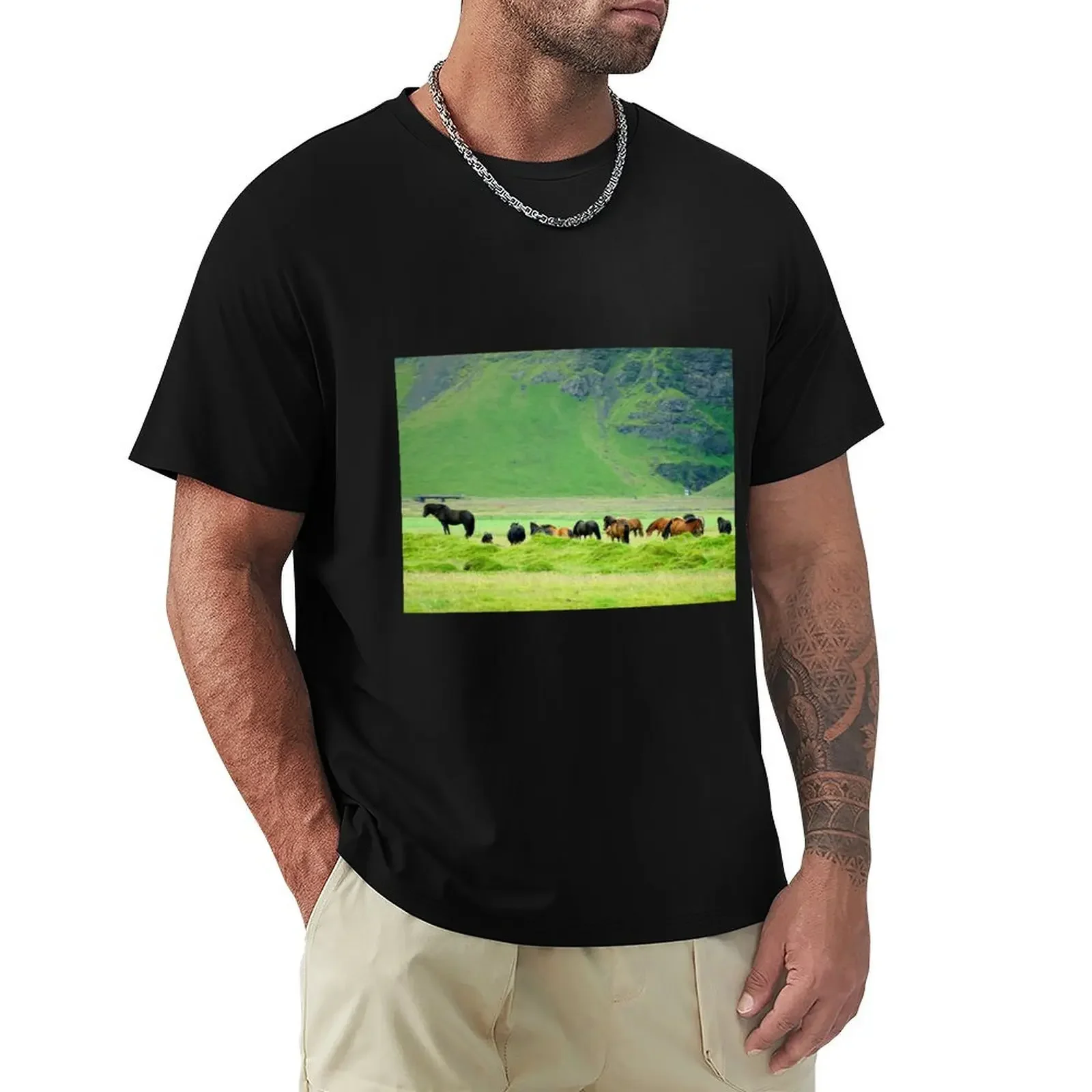 

Iceland horses vol.1 T-Shirt vintage quick drying black t-shirts for men