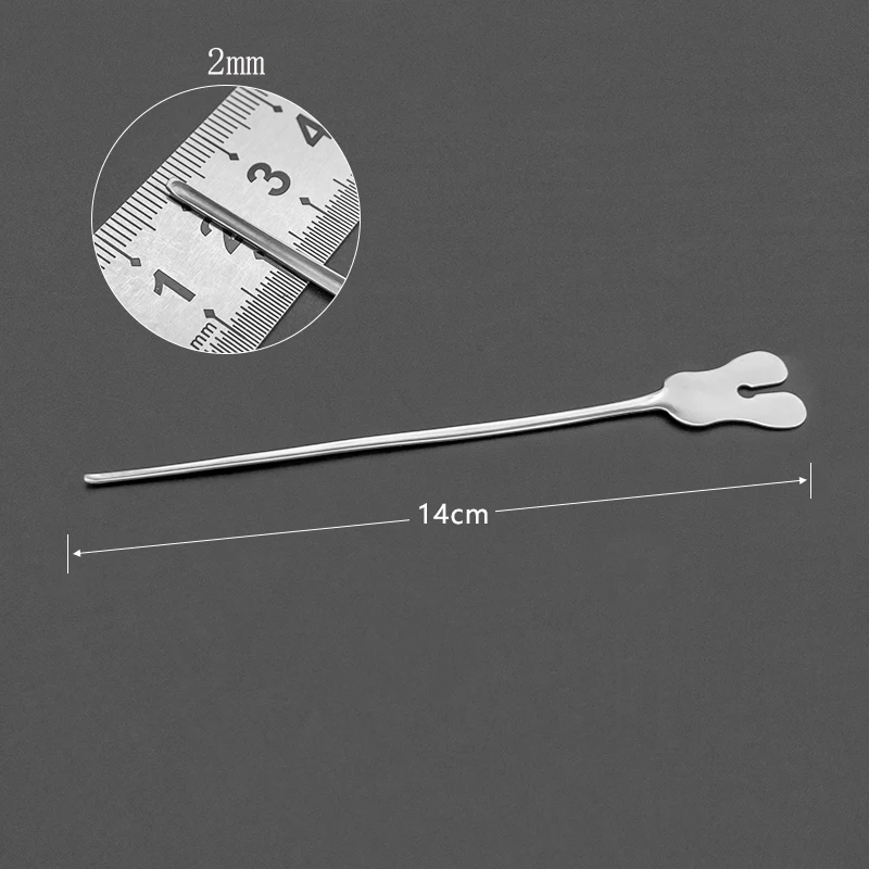 Stainless steel grooved probe for anorectal surgery with grooved probe for inspection of guide flume anorectal instruments