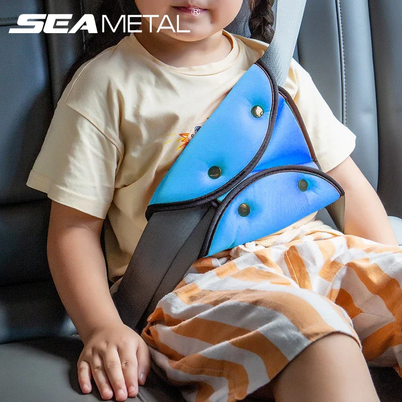 Car Seat Belt Adjuster for Kids Chest Protector Triangle Fixed Seatbelt for Children Soft Pads Baby Seat Belt Positioner Cushion