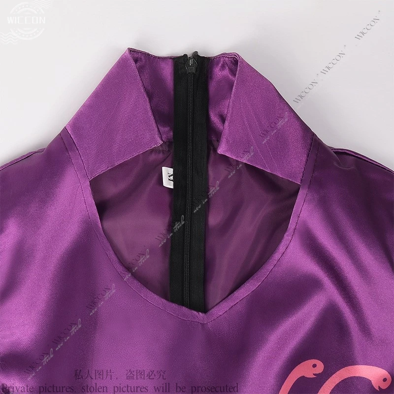 هانكوك بوا كوميك كون زي شعر مستعار هالوين زي حفلة امرأة الكبار مثير كوميك كون Oneesan تمويه فستان أرجواني مجموعة الأذن كليب