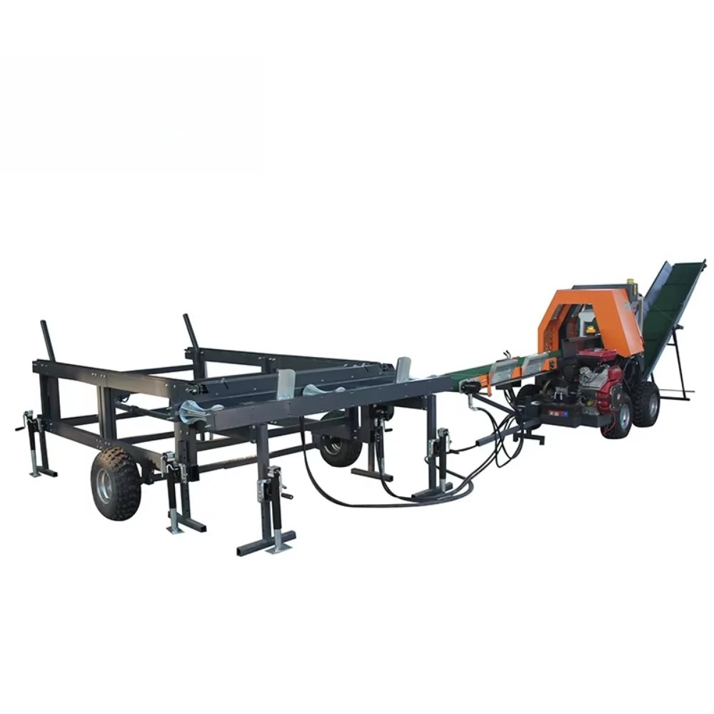 New 30T Commercial Electric Engine Powered Firewood Processor Log Splitter Machine