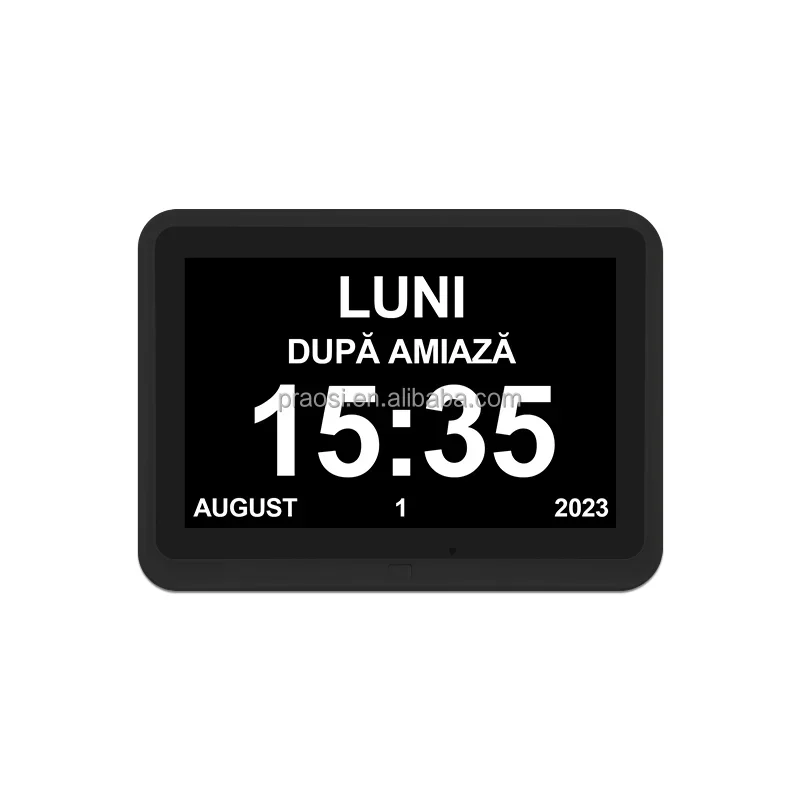 Pros Romanian Swedish Reminder Memory Loss Digital Clock Calendar Alzheimer Clock Dementia Clock 10