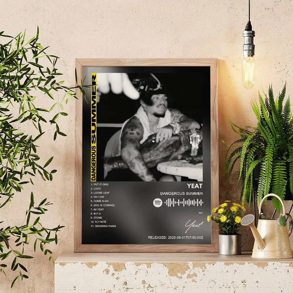 ملصق Yeat ملصق فني ذاتي اللصق مقاوم للماء لغرفة المقهى والبار