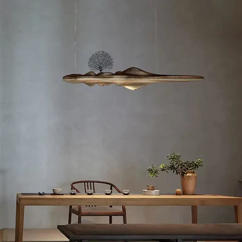 Zen Inspired Solid Wood Chinese Style Lamps For Living Room And Dining Room Creative Headlights Original New Design
