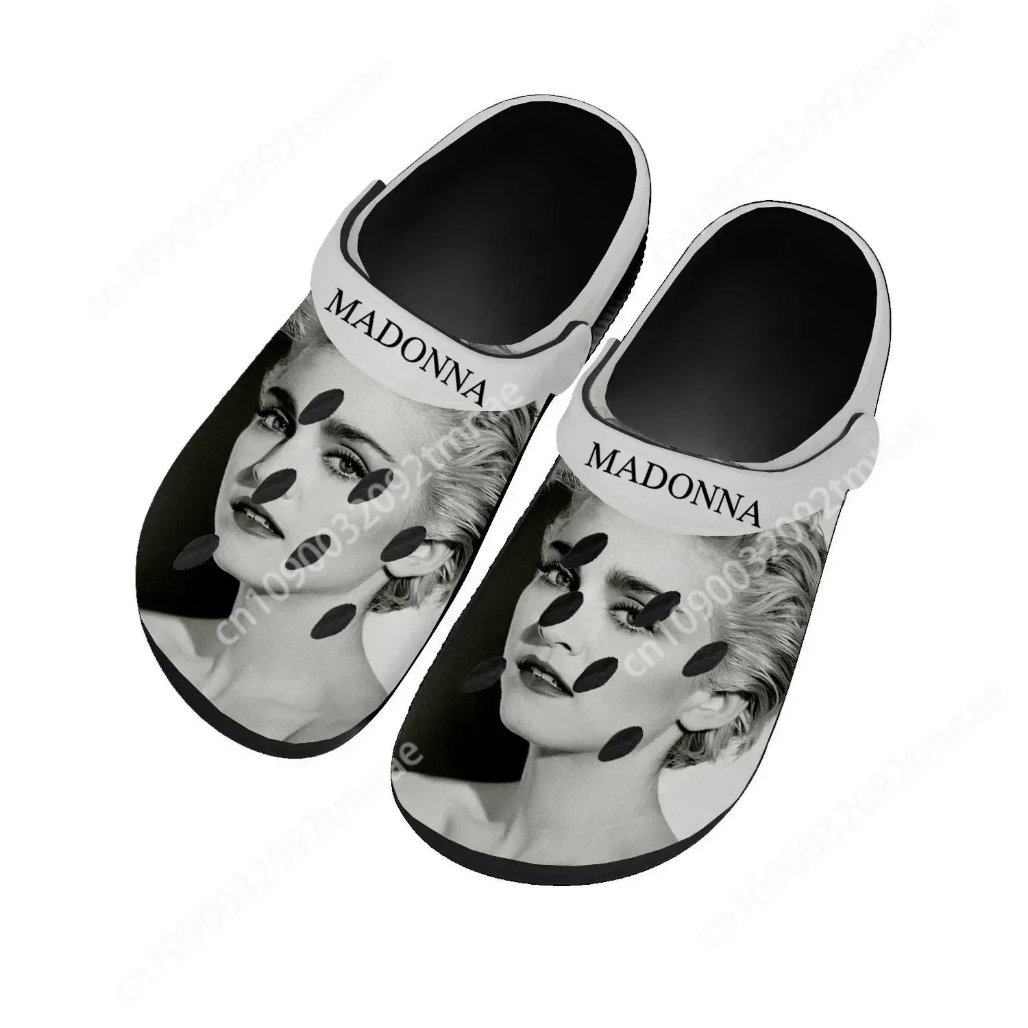 Madonna Pop Rock Singer Disco Home Clogs Custom Water Shoes Mens Womens Teenager Shoes Clog Breathable Beach Hole Slippers Black