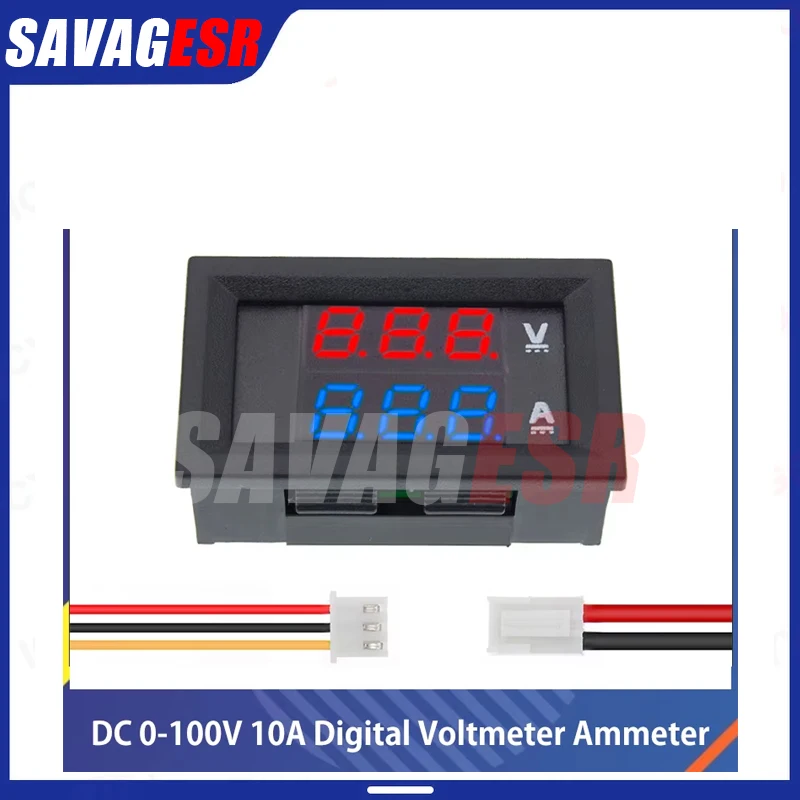 DC 0-100V 10A Digital Voltmeter Ammeter Dual Display Voltage Detector Current Meter Panel Amp Volt Gauge 0.28