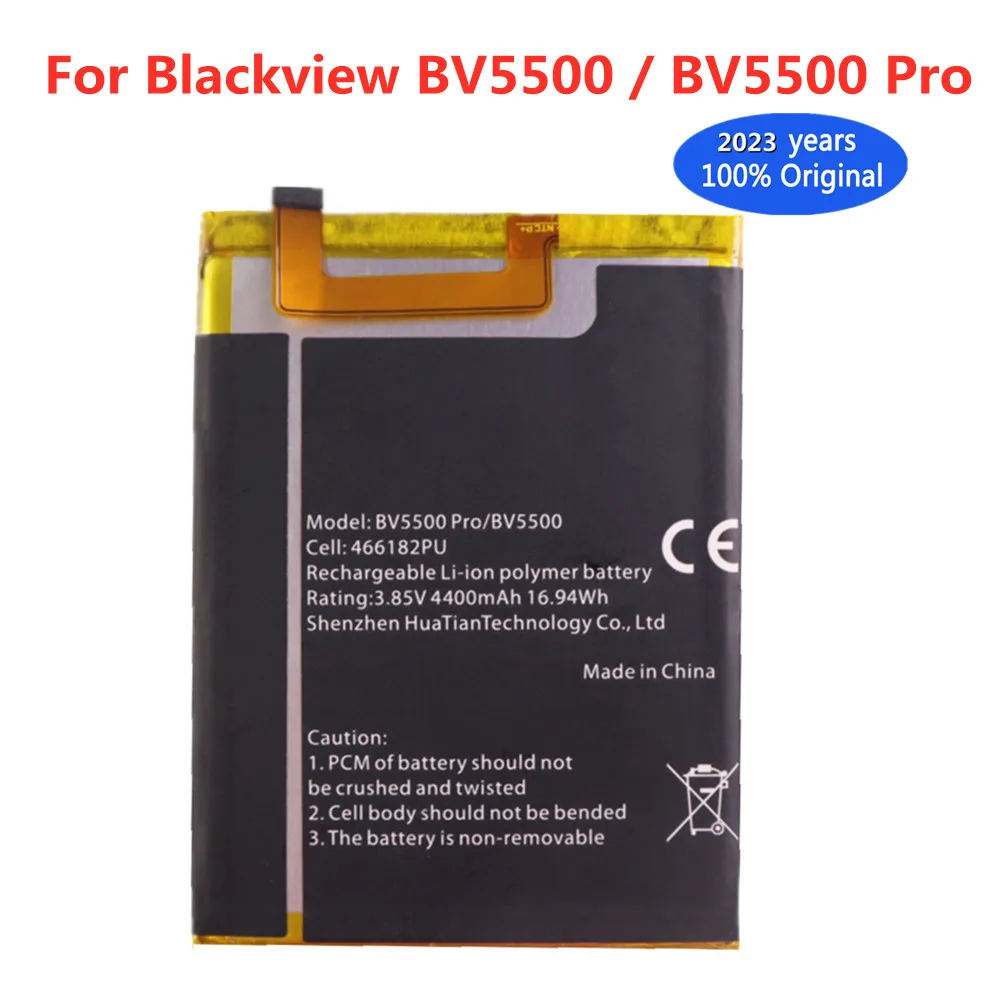 

2023 High Quality 4400mAh Battery For Blackview BV5500 BV5500 Pro BV5500Pro 466182PU Mobile Phone Original Replacement Batteries