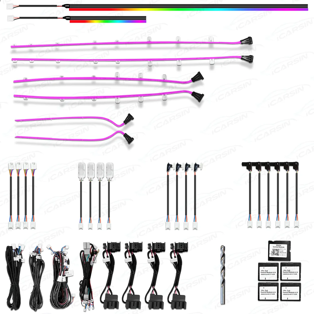 

Icarsin Upgrade 256 Colors Symphony Led Car Interior Ambient Lighting Decoration For Audi A6 C7 Atmosphere Strip Accessories