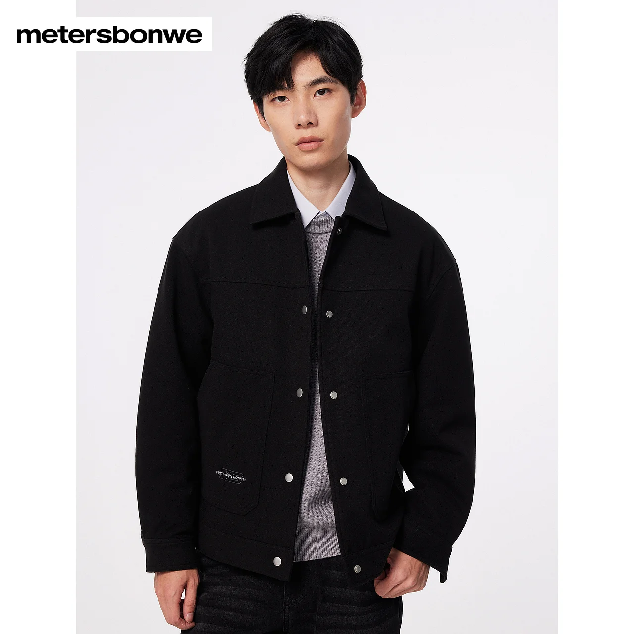 

Metersbonwe Standing Collar Down Jacket Men Winter New Basic Coats Urban Style Outerwear Black Topa Brand High Quality