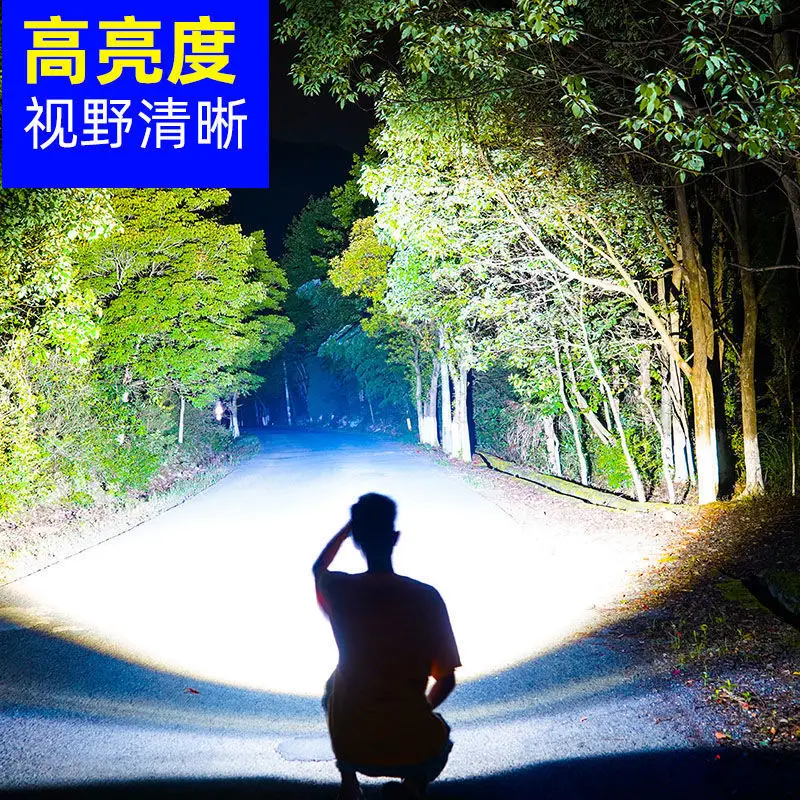 Testa Sensore di luce a LED Torcia frontale ad alta potenza 5 modalità di illuminazione Torcia elettrica Faro da campeggio esterno Lampada frontale ricaricabile di tipo C