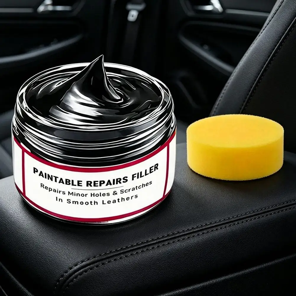 Car Trunk Scratch Repair Cream Paintable Repairs Filler Repairs Minor Holes Scratches In Smooth Leathers Leather Maintenance Wax