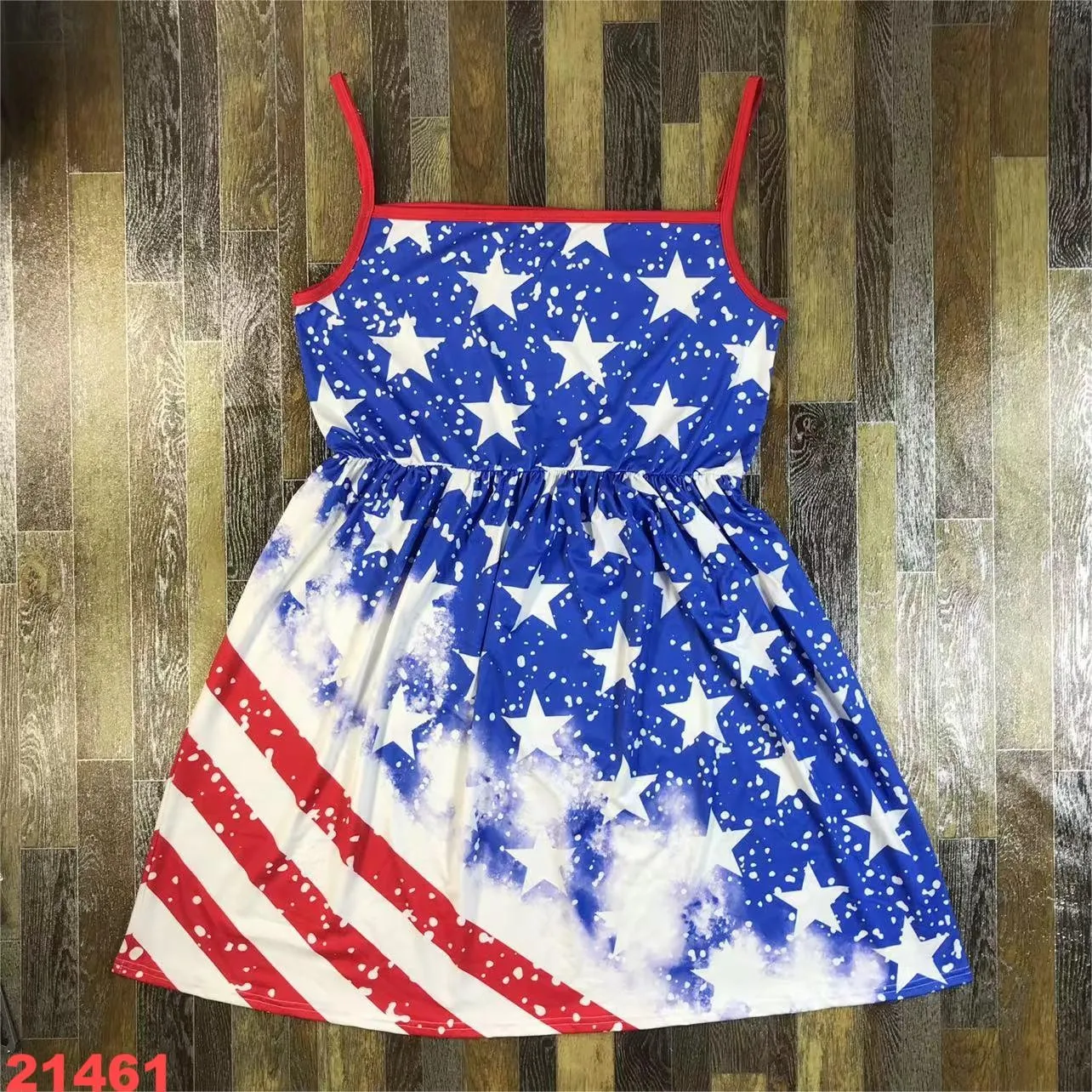 USA Girls patriotic flag dress boutique  children clothes summer cotton material school outing outdoor holiday wear