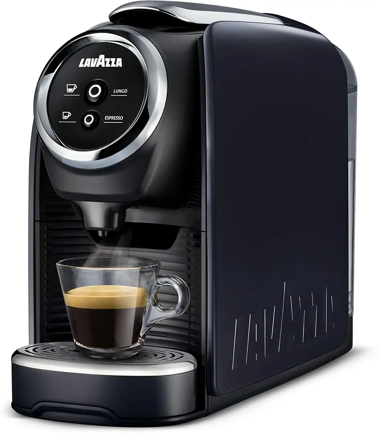 Azul clássico Mini único servir máquina de café expresso, LB 300, 5,3 "x 13" x 10,2 ", 2 opções: controles de toque simples