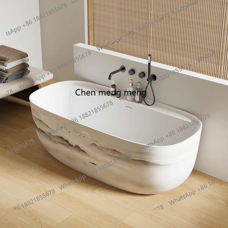 

Song's Aesthetic Detached Bathtub Artificial Stone Villa Hotel Household, Double Bath