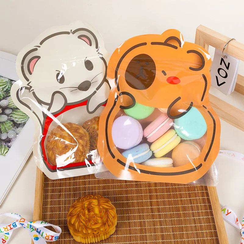 Cute Animal Gift Bags Candy Bags Baby Shower Birthday Party Cookie Bags Bear Capybara Hippo Candy Box Woodland Safari Party Gift