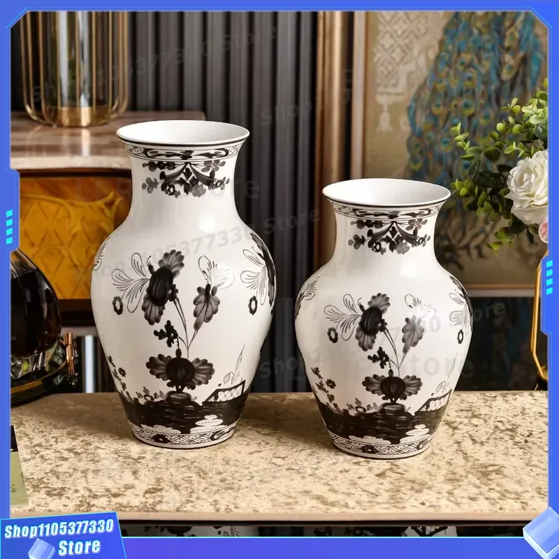 Modern Ceramic Vase for Home Decor Deluxe Tabletop Flower Pot Available in Various Colors and Sizes Contemporary Design