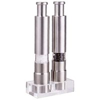 Manual Press type Pepper Grinder Sets Stainless Steel Home Sea Salt Black Pepper Mill Finger Grinding Spice Crude Salt Grinder