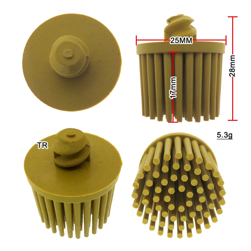 5pcs Bristle Disc 1 Inch Abrasive Brush Deburring Electric Disc Brush Coating Removal Disc for Metal Deburring Blending Cleaning