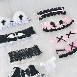 Cute Princess Dress Lovely Clothes with Headband Decoration Cute Plush Dolls Clothes Princess Dress For 10cm Cotton Doll