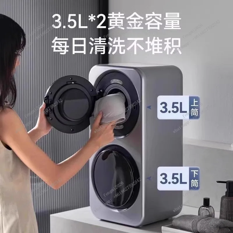 Dual Tub Mini Washing Machine Portable Underwear Cleaner Wash Spin Dry for Home Dorm