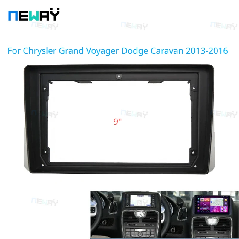 For Chrysler Grand Voyager Dodge Caravan 2013-2016 Car Radio Android Player Stereo Casing Frame  Head Unit Fascia Dash Panel