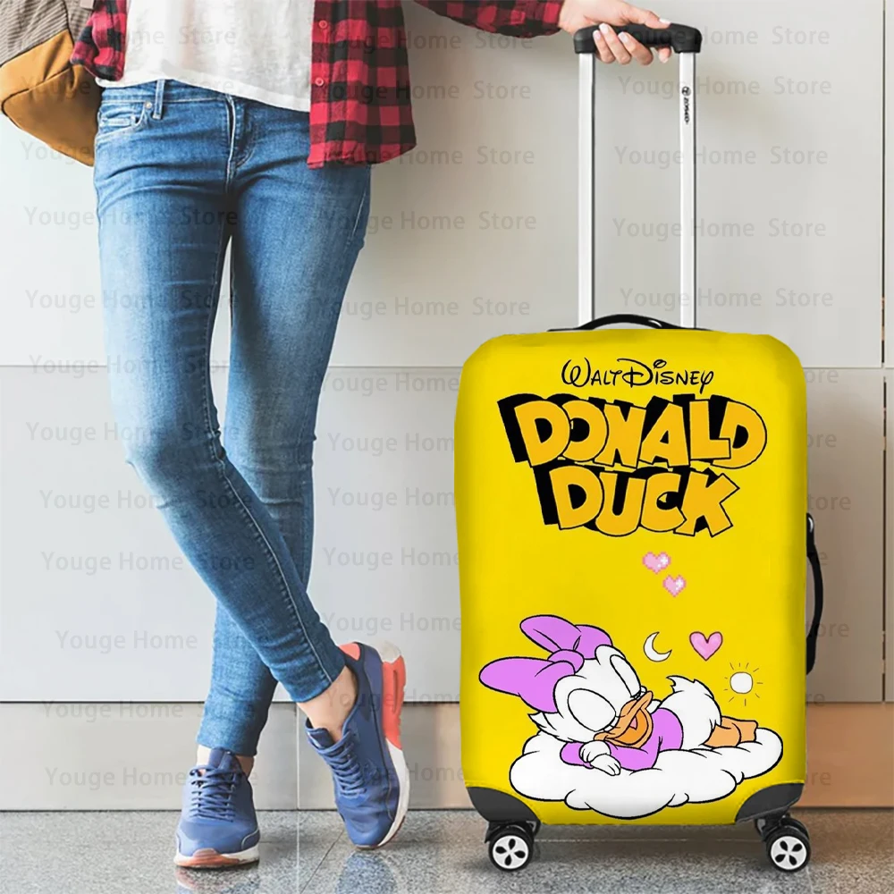 World Travel Suitcase Protective Cover Disney Donald Duck Daisy Pattern Dust and Scratch Protection Cover for 18-28 Inch Luggage