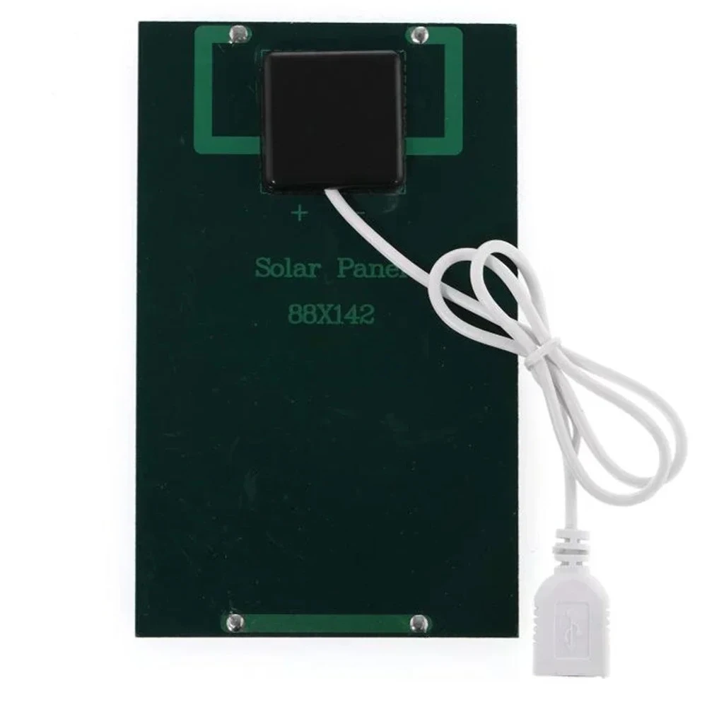 5V USB 태양광 패널 휴대용 방수 야외 하이킹 캠핑용 태양열 충전기 (휴대폰, 보조배터리, 소형 기기용) 썸네일 4