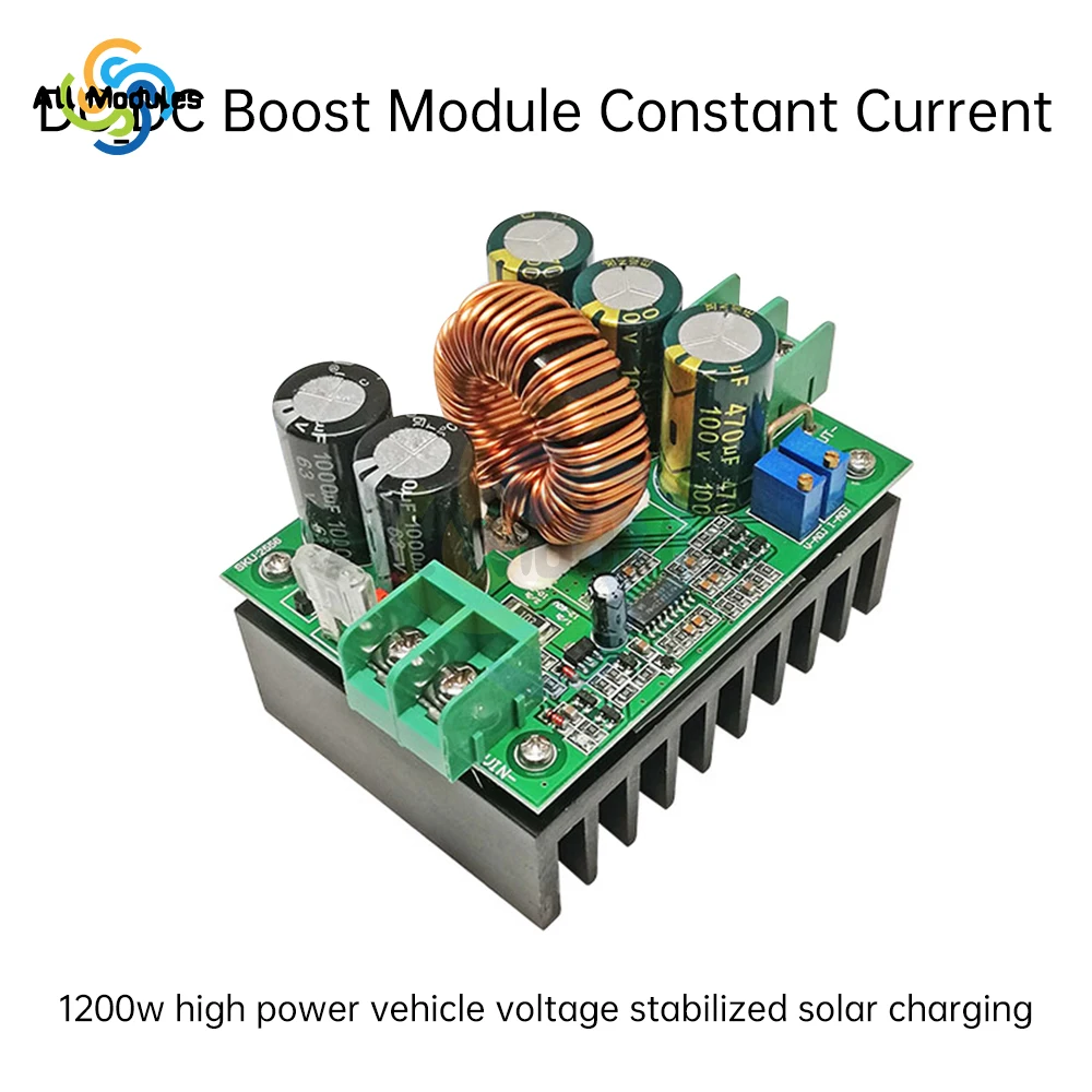 1200W DC-DC Boost Converter 10V-36V To 12V-80V 20A Step Up Power Supply Module Adjustable Constant Current Voltage