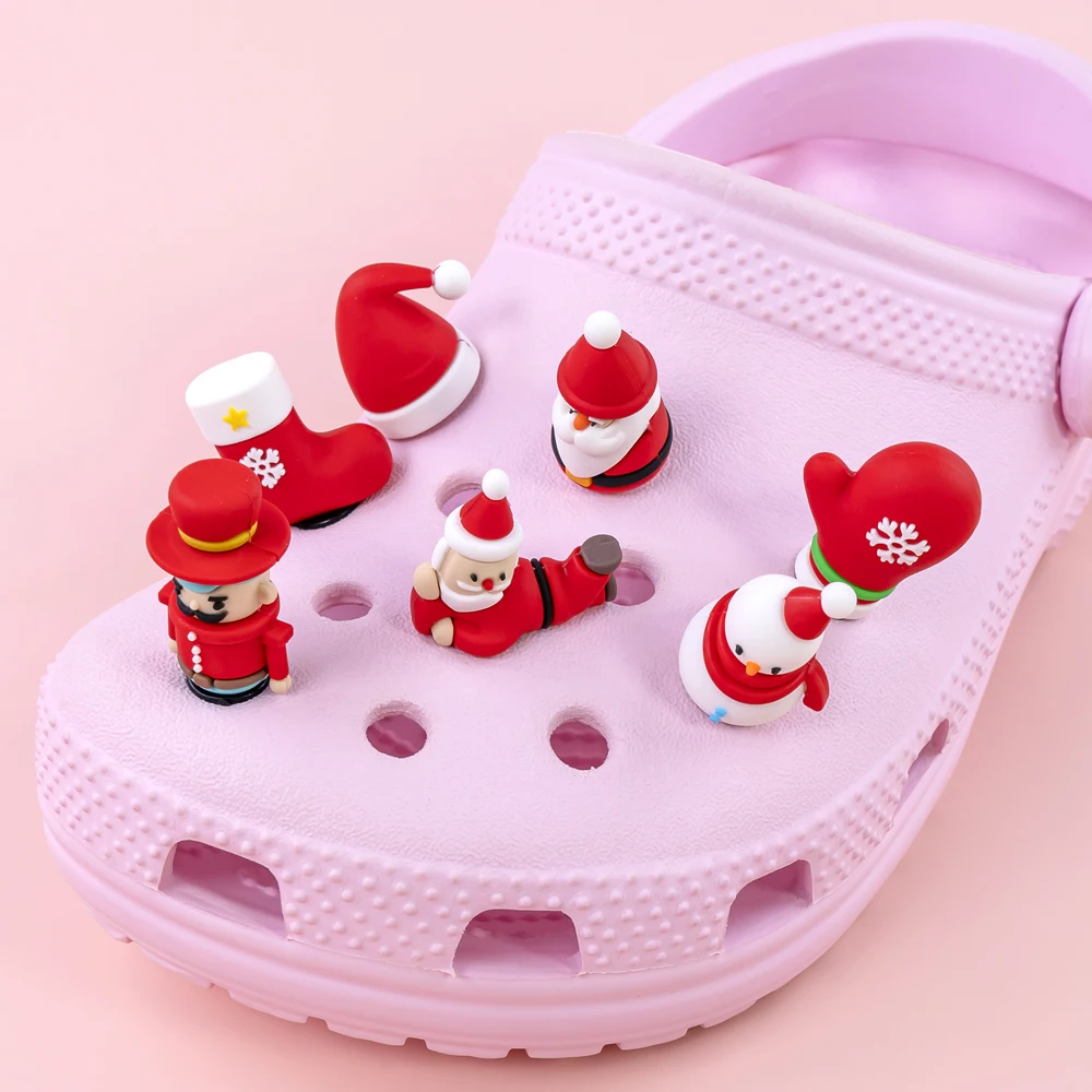 1/9/18 قطعة عيد الميلاد ثلاثية الأبعاد إكسسوارات الأحذية السحر شجرة عيد الميلاد ثلج الأحذية الديكور للنساء الاطفال هدية يناسب جميع قباقيب دبوس الجينز #2