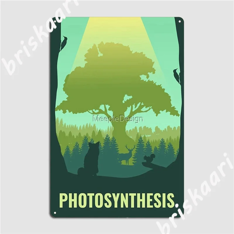 Photosynthesis Board Game- Minimalist Trave Metal Signs Living Room Customize Wall Decor Wall Cave Tin sign Posters