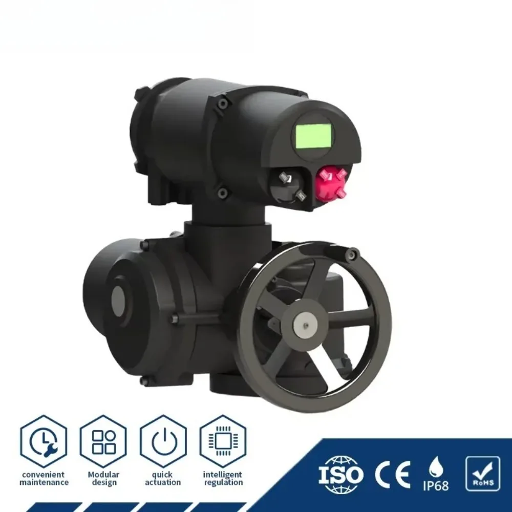 Multi-turn electric actuator, intelligent adjustment of ISO5211BS EN-60529 protection function, configurable main control