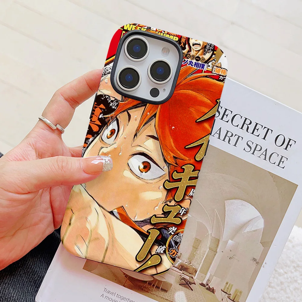 Чехол для телефона с изображением аниме Haikyuu Sugawara Koushi для iPhone 16, 15, 14, 13, 12, 11 Pro Max Plus, роскошная магнитная двухслойная задняя крышка