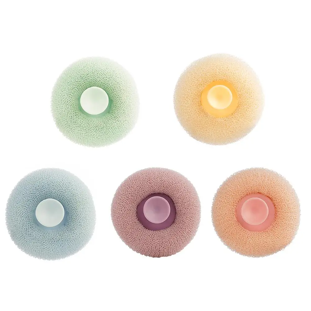 Super Soft Mesh Bath Ball Body Massage Cleaning Exfoliation Reusable Sponge Brush Suction Cup Design Bathroom Shower Accessories