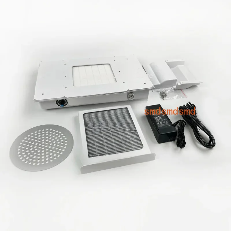 100W White Four-turbine Adjustable Speed Manicure Table Vacuum Cleaner, Embedded Large Suction Nail Dust Machine