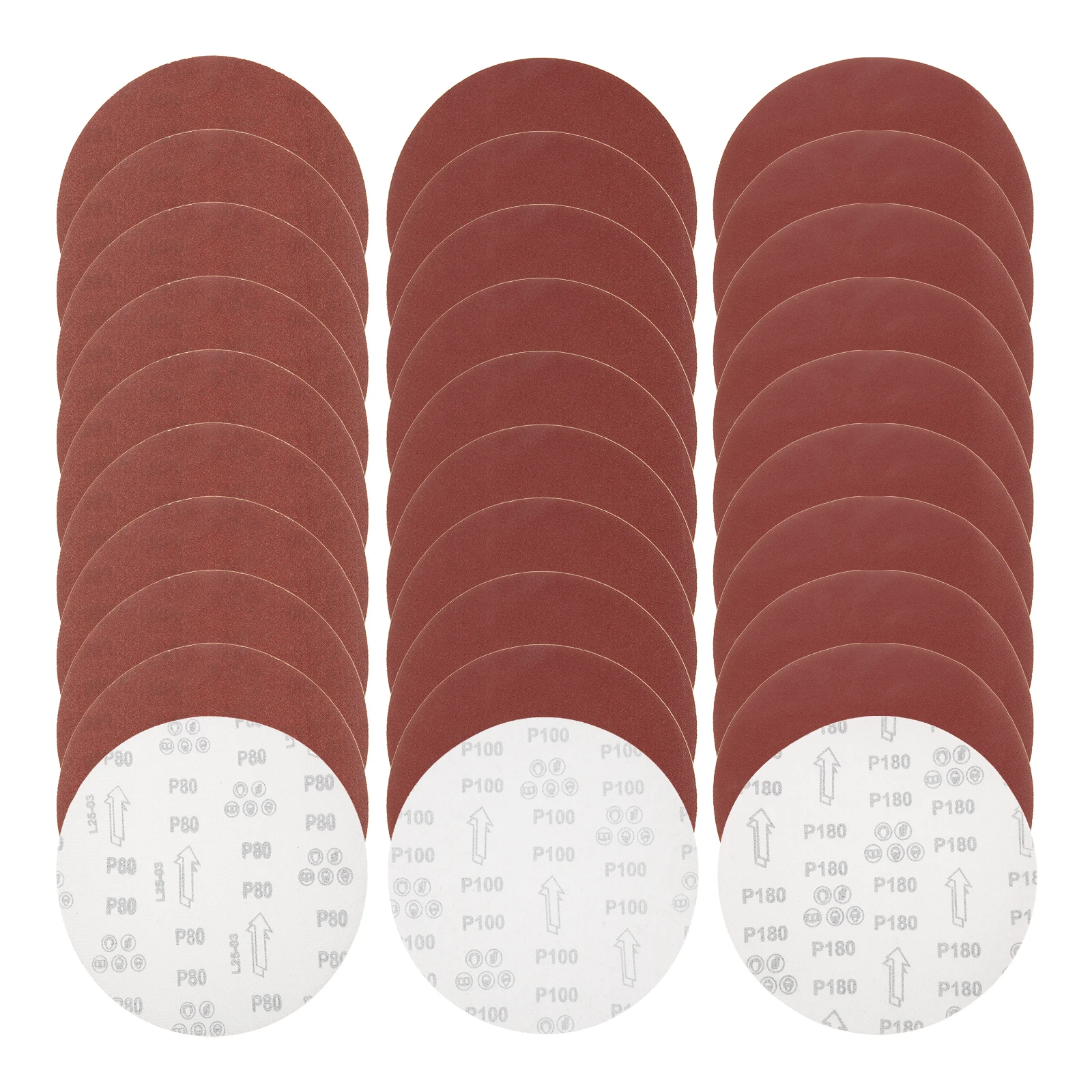

30Pcs/kit 80 100 180 Grits Drywall Sanding Discs 9 Inch Round Sandpaper Aluminum Oxide Sander Disc for Hand Power Drywall Sander