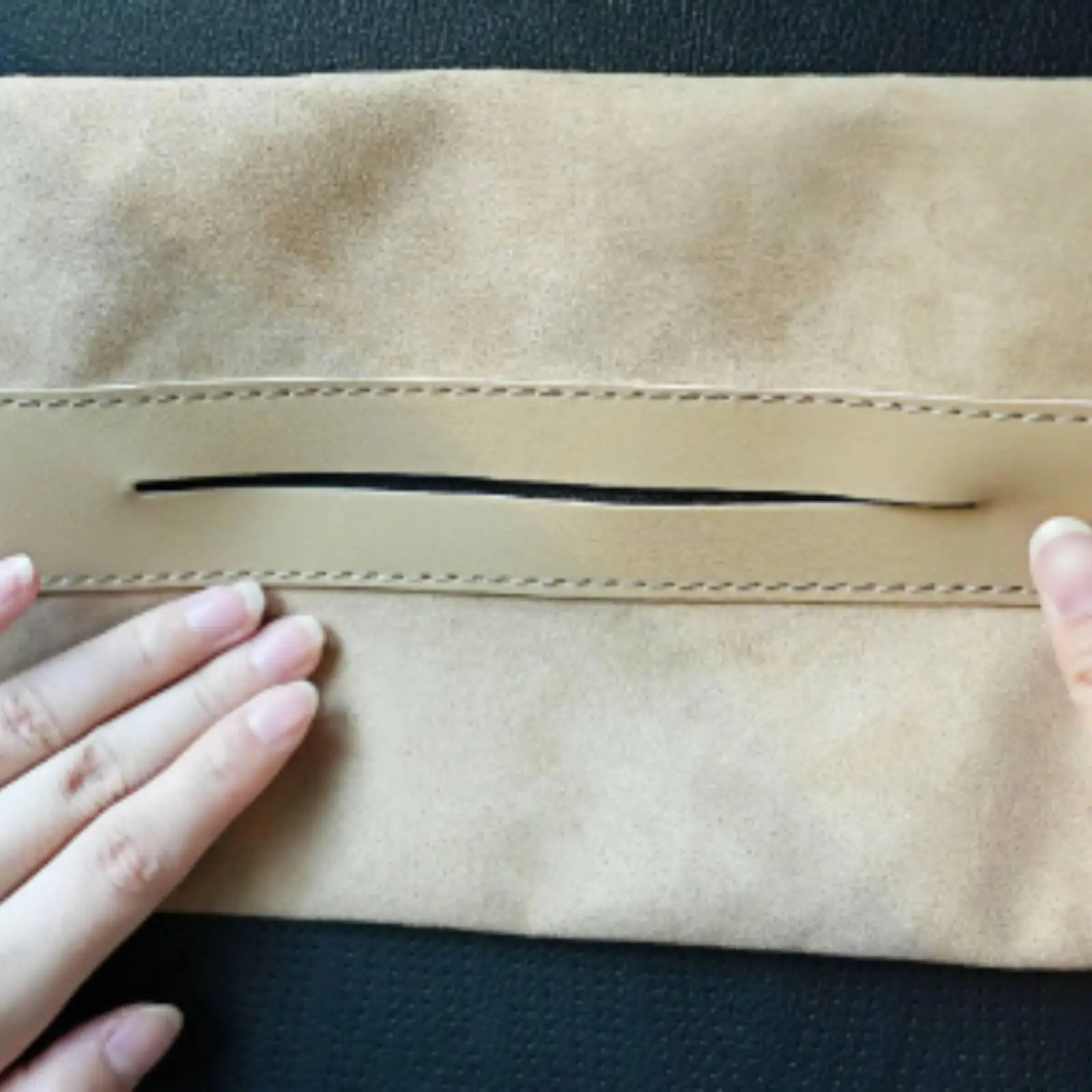 Vehicle Tissue Holder Space Saving Car Napkin Box Elegant Tissue Case Organizer for Car Interior Accessories