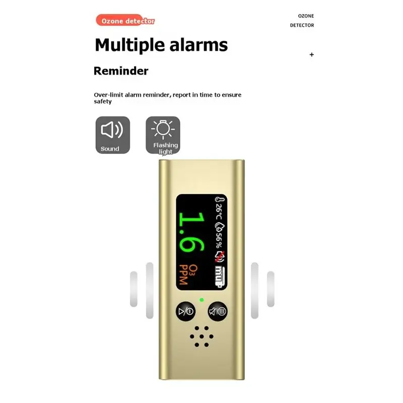 AT51 Ozone Gas USB Detector 3-In-1 O3 Gas Temperature Humidity Tester Air Quality Household O3 Gas Monitor
