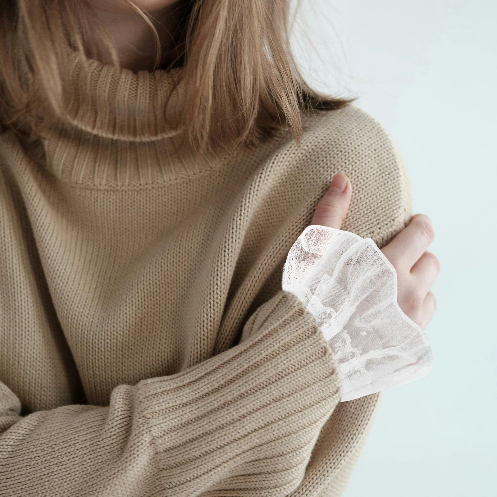 

2 шт., съемные белые кружевные манжеты на запястье для невесты, эластичные поддельные рукава в стиле Лолиты, аксессуары для свадебного костюма, женские аксессуары