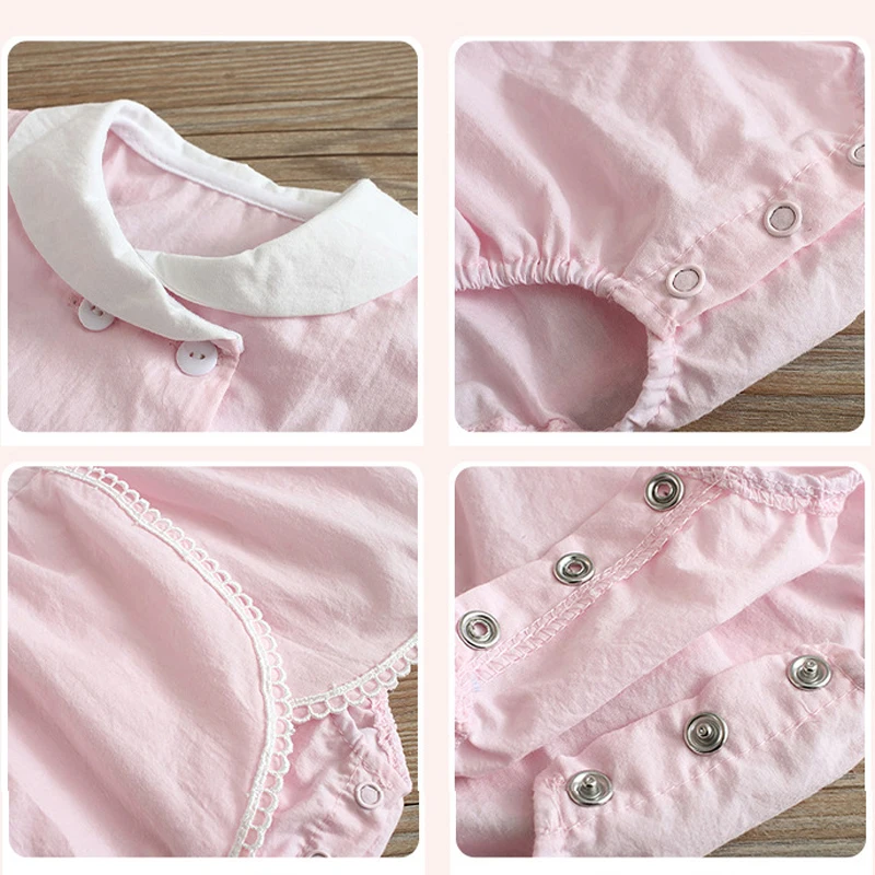 IYEAL Baby Girl Pure Cotton Dress 2025 Spring/Summer Banana Collar Baby Sleeveless Bodysuits  Dress With Hair Band