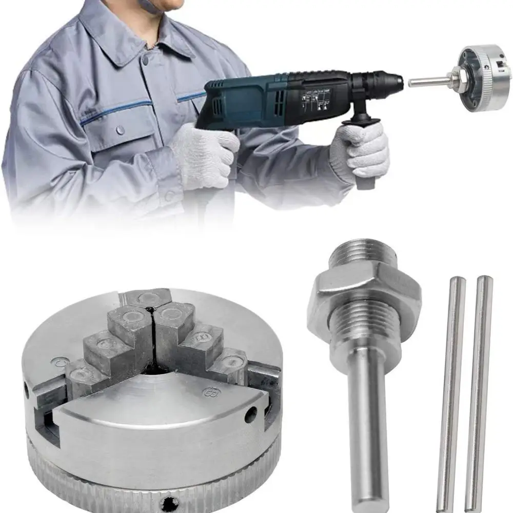Electric Drill Chuck Adapter Accessory Three Jaw Converter For Cable Wiring Terminal Fixing Power Tool Connector Rod