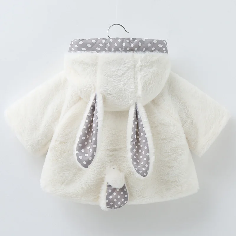 

Little Girls Autumn Coats New Fashion Warm Flowers Furry Hooded Jackets Winter Early Spring Sweetheart Outerwear Clothes