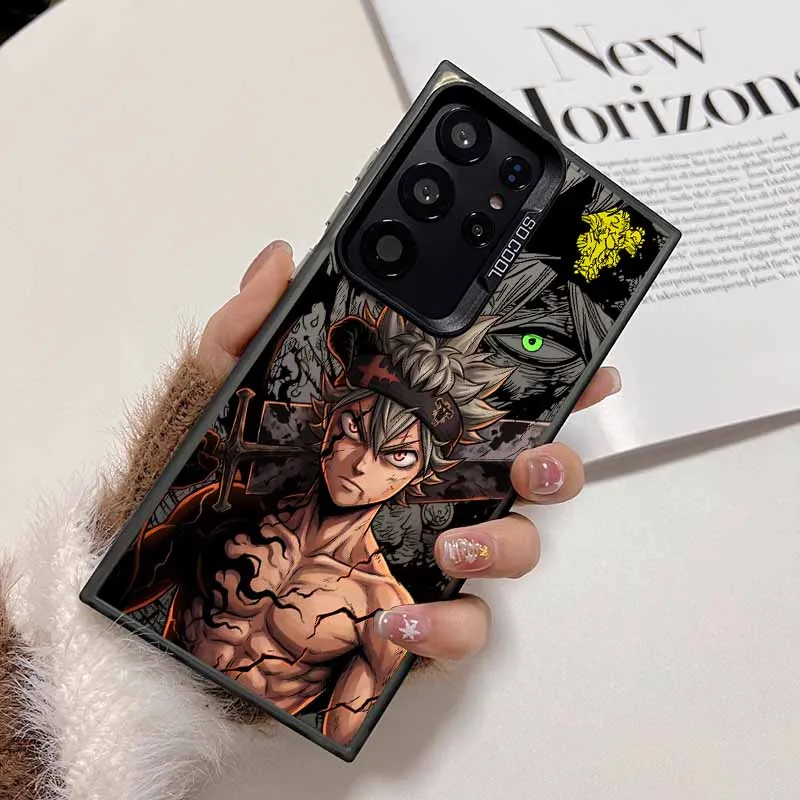 Funda Protectora Suave para Teléfono Asta Black Clover para Samsung A37 A57 A73 A72 A71 A56 A55 A54 A53 A52 A36 A34 A33 A32 A26 A25 A17